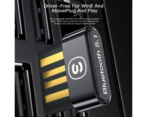 Bluetooth-адаптер  ESSAGER Mini BT5.0 Adapter Black (EBT50-MN01)