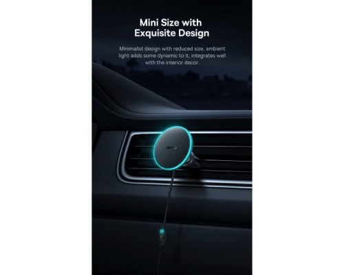 Автотримач для телефона з БЗП Basues CW01  Magnetic Wireless Charging Car Mount 40W Claw Edition Cluster Black (C40141000111-01)