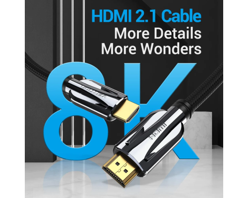 Кабель Vention HDMI-HDMI, 3M, v2.1, 8K 60Hz, 4K 120Hz, 2K 144Hz, 1080P 160Hz (AANBF) (AALBI)