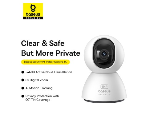 IP-камера відеоспостереження Baseus Security P1 Indoor Camera 3K White EU (S0TV012132)