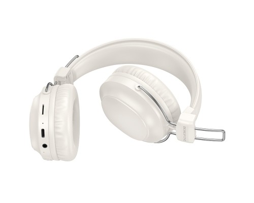 Бездротові накладні навушники BOROFONE BO33 Melody BT headphones Milky White (6941991120091)