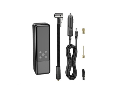 Автомобільний насос HOCO ZP5 May smart air pump Black (6931474795526)