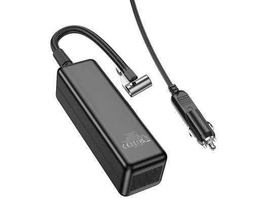 Автомобільний насос HOCO ZP5 May smart air pump Black (6931474795526)