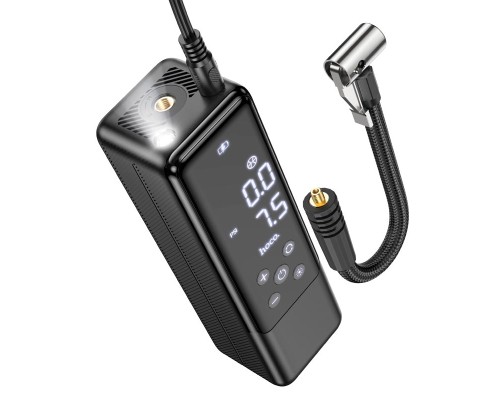 Автомобільний насос HOCO ZP5 May smart air pump Black (6931474795526)