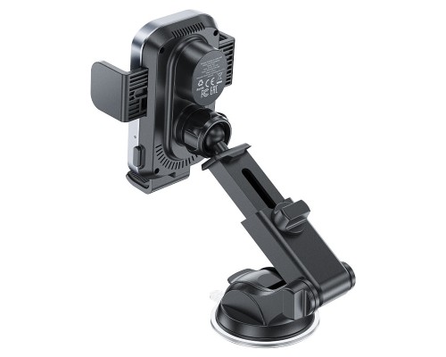 Автотримач для телефона з БЗП ACEFAST D53 wireless charging car holder with electric clamp for dashboard Black (6974316284246)