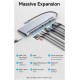 USB-хаб Vention Multi-function USB-C to HDMI/VGA/USB-C Gen 1/USB 3.0x2/USB 2.0/RJ45/SD/TF/TRRS 3.5mm/PD Docking Station 0.25m (THTHC)
