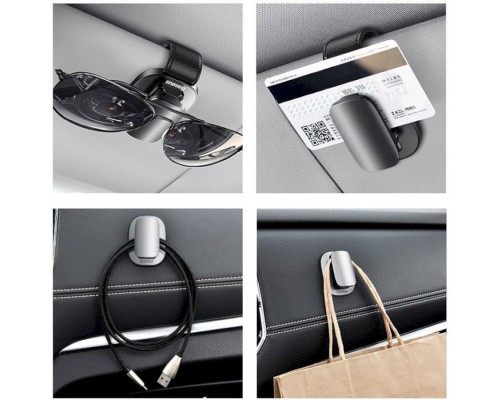 Автомобільний тримач для окуляр Baseus Platinum Vehicle eyewear clip（clamping type）Black (ACYJN-B01)