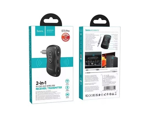 Bluetooth-ресивер HOCO E73 Pro Journey AUX BT audio receiver/transmitter Black Star (6931474783752) 