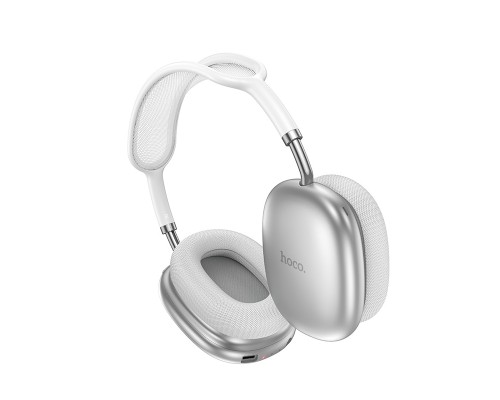 Бездротові накладні навушники HOCO W55 Plus Happiness ANC noise reduction BT headphones Silver (6942007638548)