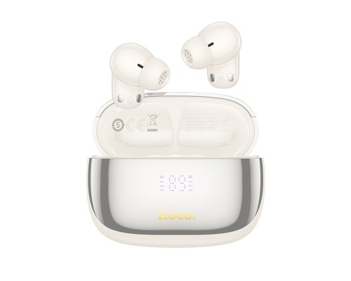 Бездротові навушники HOCO EQ20 Rhyme true wireless ANC+ENC noise reduction BT headset Milky White (6942007641326)