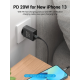 Мережевий зарядний пристрій Vention 1-port USB-C Wall Charger(20W) EU-Plug Black (FADB0-EU) (FADB0-EU)