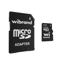 Карта пам'яті microSDHC Wibrand 8Gb class 4 (adapter SD) (WICDC4/8GB-A)