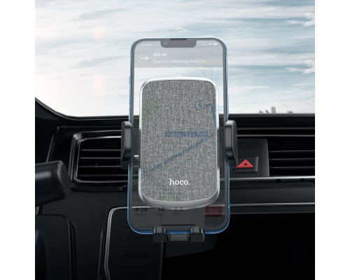 Автотримач для телефона HOCO CA94 Polaris push-type air outlet car holder Black (6931474758507)