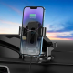 Автотримач для телефона з БЗП HOCO HW3 Wise automatic induction wireless fast charging car holder(center console) Black (6931474791849)