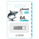 Флеш-накопичувач Wibrand USB 2.0 Shark 64Gb Silver (WI2.0/SH64U4S)