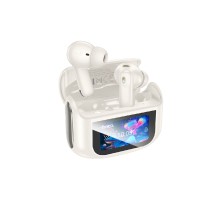 Бездротові навушники HOCO EQ21 Sandy true wireless ANC+ENC noise reduction touch screen BT headset Cloudy White (6942007647427)