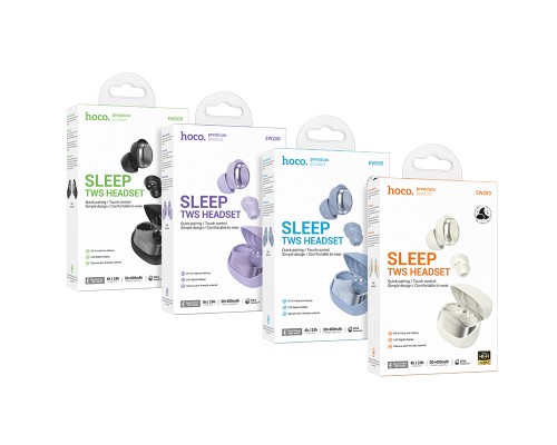 Бездротові навушники HOCO EW200 Elegant true wireless sleep BT headset Milky White (6942007632645)