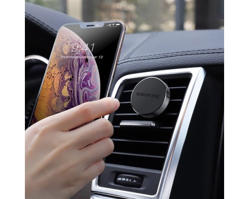 Автотримач для телефона BOROFONE BH8 Air outlet magnetic in-car holder Black (6931474702005)