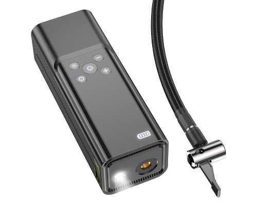 Автомобільний насос HOCO ZP7 Maddy portable smart air pump(5000mAh) Black (6942007614511)