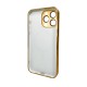 Чохол для смартфона AG Glass Sapphire Frame MagSafe Logo for Apple iPhone 13 Pro Max Gold (AGSappiFRP13PMGold)
