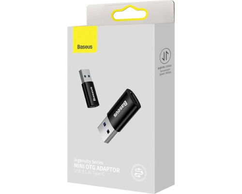 Адаптер Baseus Ingenuity Series Mini OTG Adaptor USB 3.1 to Type-CBlack (ZJJQ000101)