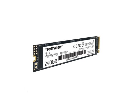 Накопичувач SSD M.2 Patriot P310 240GB NVMe 2280 PCIe 3.0 3D TLC (P310P240GM28)