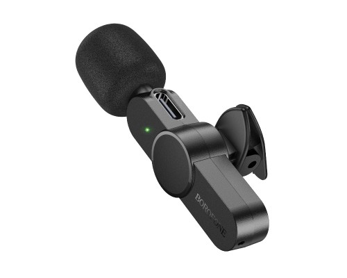 Бездротова мікрофонна система BOROFONE BFK12 Trophy lavalier wireless digital microphone Type-C Black (6941991106392)