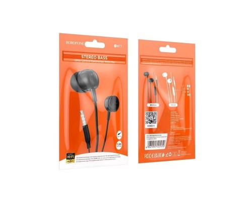 Навушники BOROFONE BM77 Ascending universal headset with microphone Black (6941991102950)