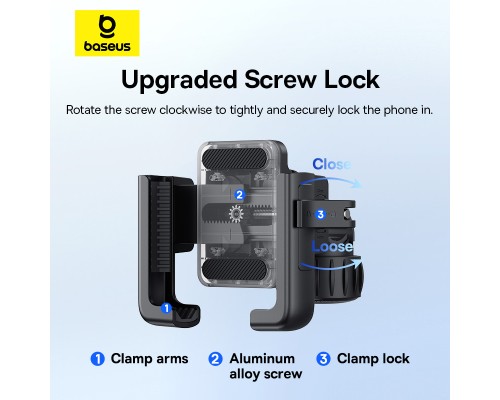 Велотримач для телефона Baseus GoTrip Series Bike Phone Mount Cluster Black (C40572301111-00)