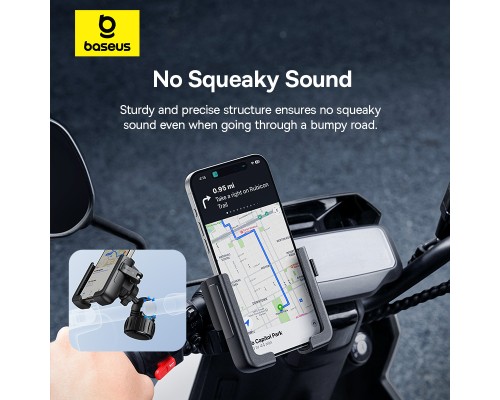 Велотримач для телефона Baseus GoTrip Series Bike Phone Mount Cluster Black (C40572301111-00)
