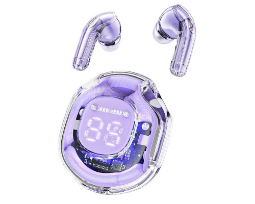 Бездротові навушники ACEFAST T8 Crystal color (2) bluetooth earbuds Alfalfa Purple (6974316282266)