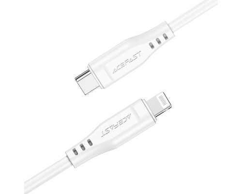 Кабель ACEFAST C3-01 Type-C to iP 3A, 30W, TPE, TPE connectors, White (6974316280811)