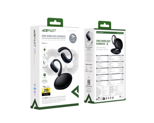 Бездротові навушники ACEFAST FA005 ACEFIT SE wireless earbuds Black (6974316284789)
