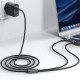 Кабель ACEFAST C22-02 USB-C to 2*USB-C 100W aluminum alloy charging data cable Black (6974316285120)