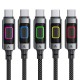 Кабель ACEFAST C21-04 USB-A to USB-C fantasy color series braided Charging data cable Black (6974316284673)