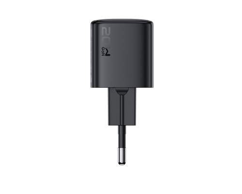 Мережевий зарядний пристрій ACEFAST A117 PD20W mini GaN USB-C fast charger Black (6974316284987)