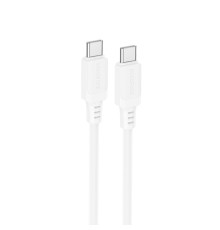Кабель BOROFONE BX115 Lotto 60W silicone charging data cable C to C White (6941991119699)