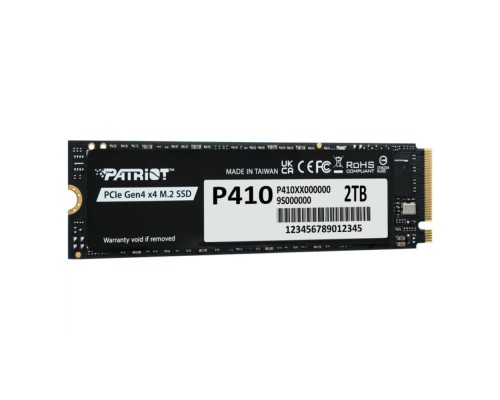 Накопичувач SSD M.2 Patriot P410 2TB NVMe 2280 PCIe Gen4 x4 5000/4500 TLC (P410P2TBM28H)