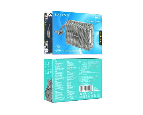 Портативна колонка BOROFONE BR18 Encourage sports BT speaker Grey (6974443381283)