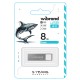 Флеш-накопичувач Wibrand USB 2.0 Shark 8Gb Silver (WI2.0/SH8U4S)