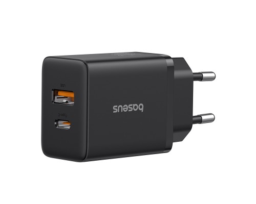 Мережевий зарядний пристрій Baseus Cube Fast Charger C+U 30W EU Cluster Black (P10111404113-00)