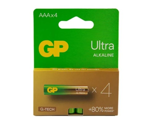 Батарейка GP LR3/AAA ULtra Alkaline (4шт) (4891199218255)