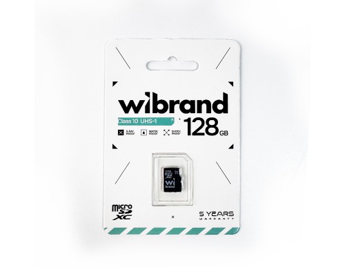 Карта пам'яті microSDXC (UHS-1) Wibrand 128Gb class 10 (WICDHU1/128GB)