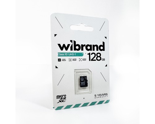 Карта пам'яті microSDXC (UHS-1) Wibrand 128Gb class 10 (WICDHU1/128GB)