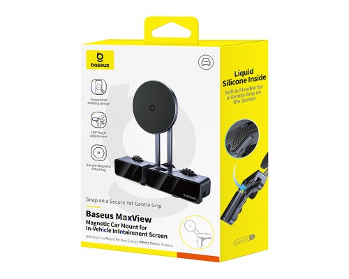 Автотримач для телефона Baseus MaxView Magnetic Car Mount for In-Vehicle Infotainment Screen Space Grey (C40180701813-00)