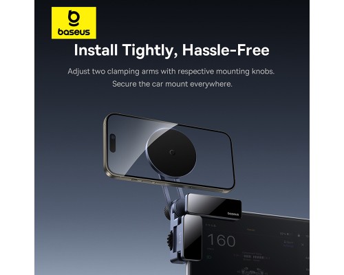 Автотримач для телефона Baseus MaxView Magnetic Car Mount for In-Vehicle Infotainment Screen Space Grey (C40180701813-00)