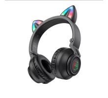 Бездротові накладні навушники BOROFONE BO18 Cat ear BT headphones Black (6974443384949)