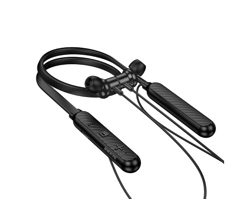 Бездротові спортивні навушники BOROFONE BE72 Sun neck hanging BT earphones Black (6941991124518)