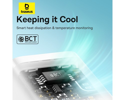 Мережевий зарядний пристрій з кабелем Baseus GaN5 Fast Charger(mini) 1C 30W EU Moon White(With: Fast Charging Data Cable Type-C) (P10110902213-00)