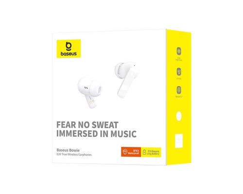 Бездротові навушники Baseus Bowie E20 True Wireless Earphones Stellar White (A00069700223-00)